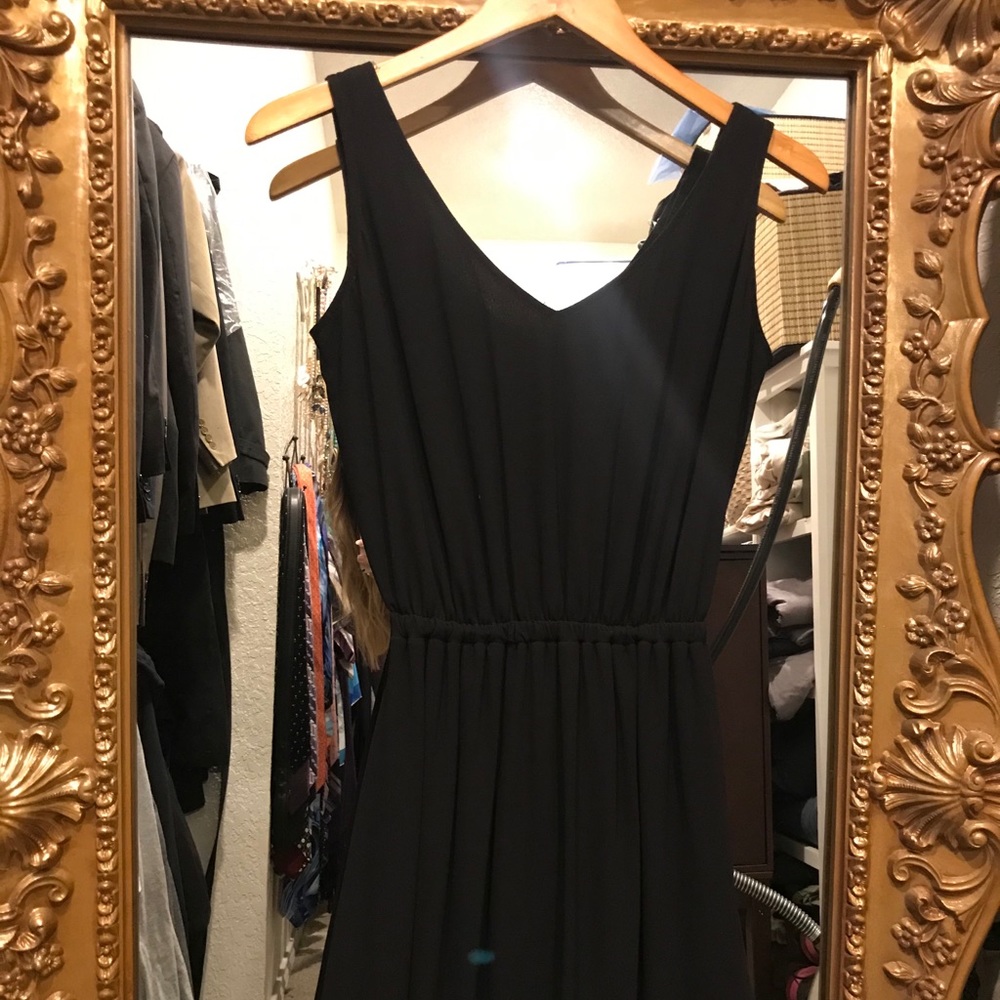 2/$25 Show me your mumu black chiffon gown dress